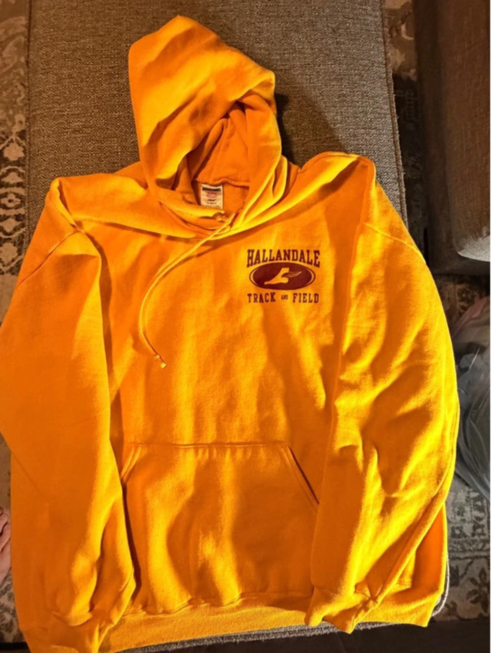 Vintage 90s Hallandale Track & Field Hoodie Jerzees USA Made